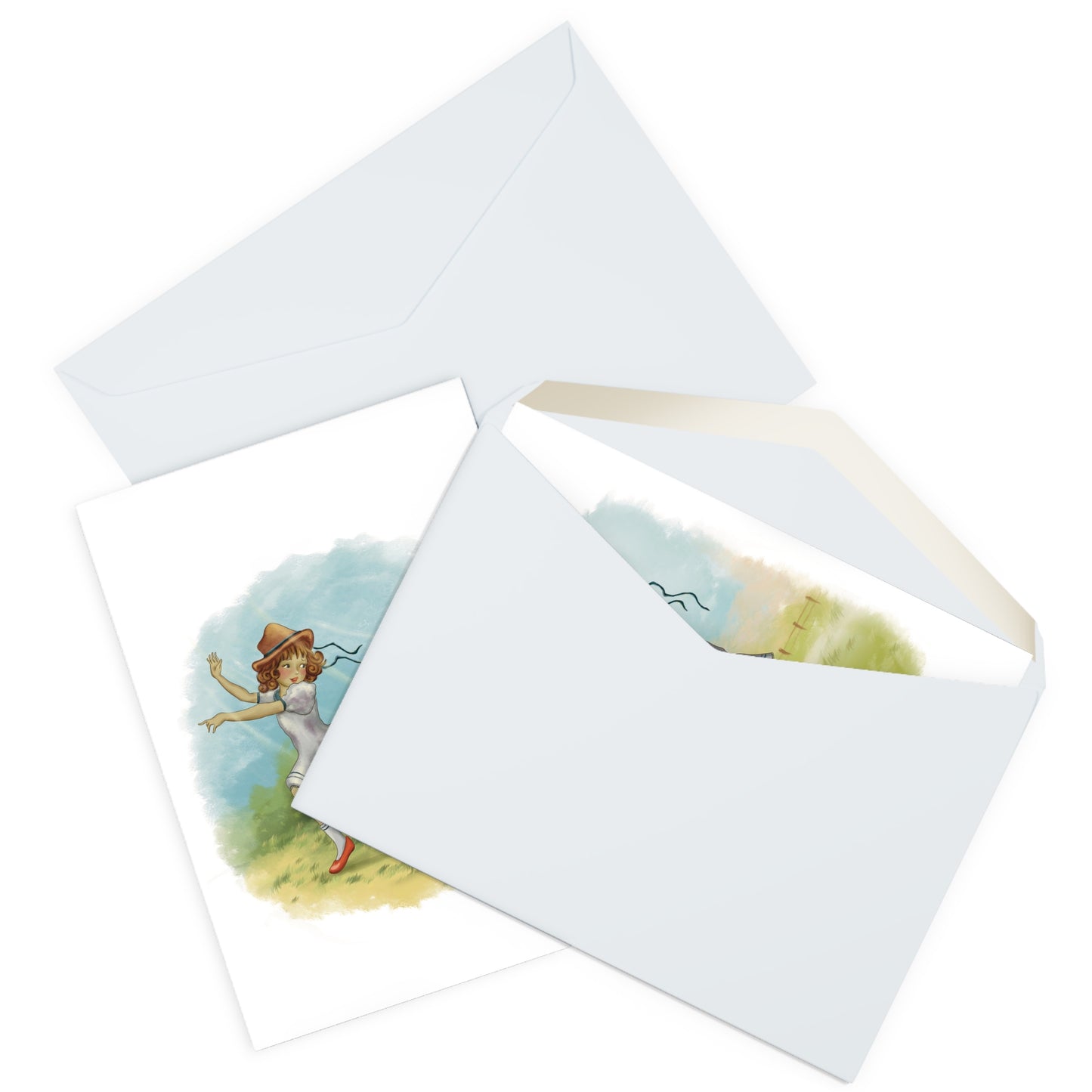 Mary's Little Lamb Greeting Cards (3) - (5 Pack)
