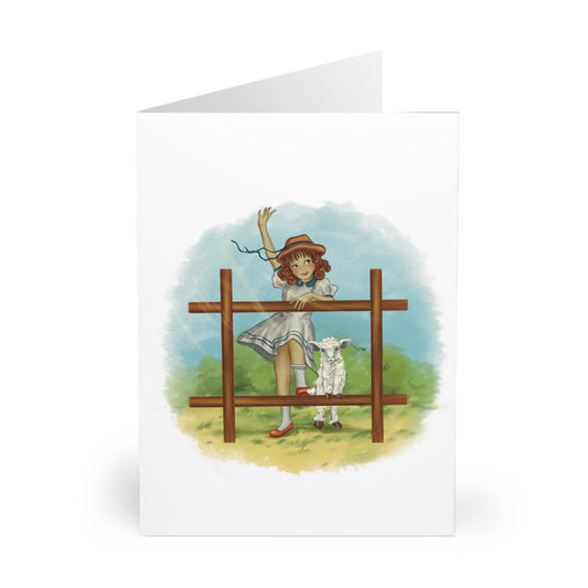 Mary's Little Lamb Greeting Cards (2) - (5 Pack)