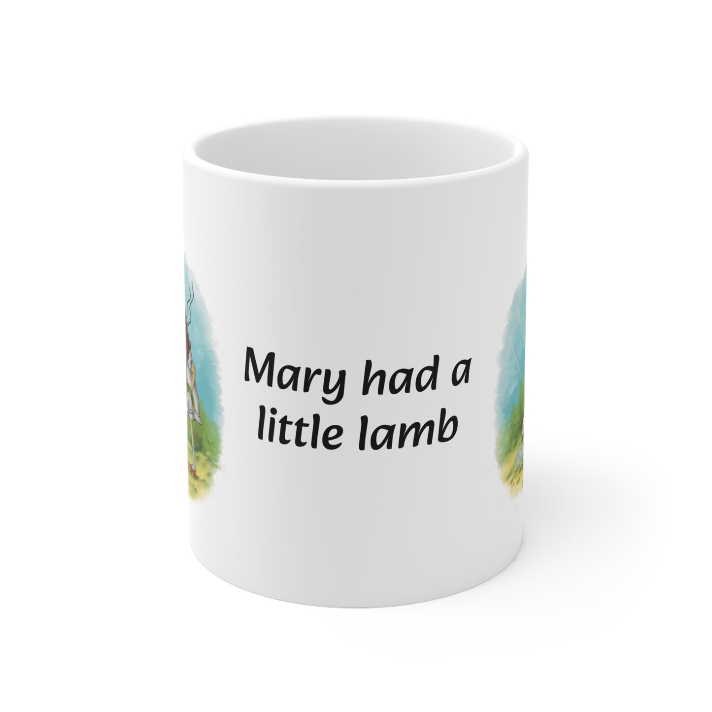 Mary Had A Little Lamb - (Feeding) Sleek and Polished Ceramic Coffee Mugs, 11oz, 15oz