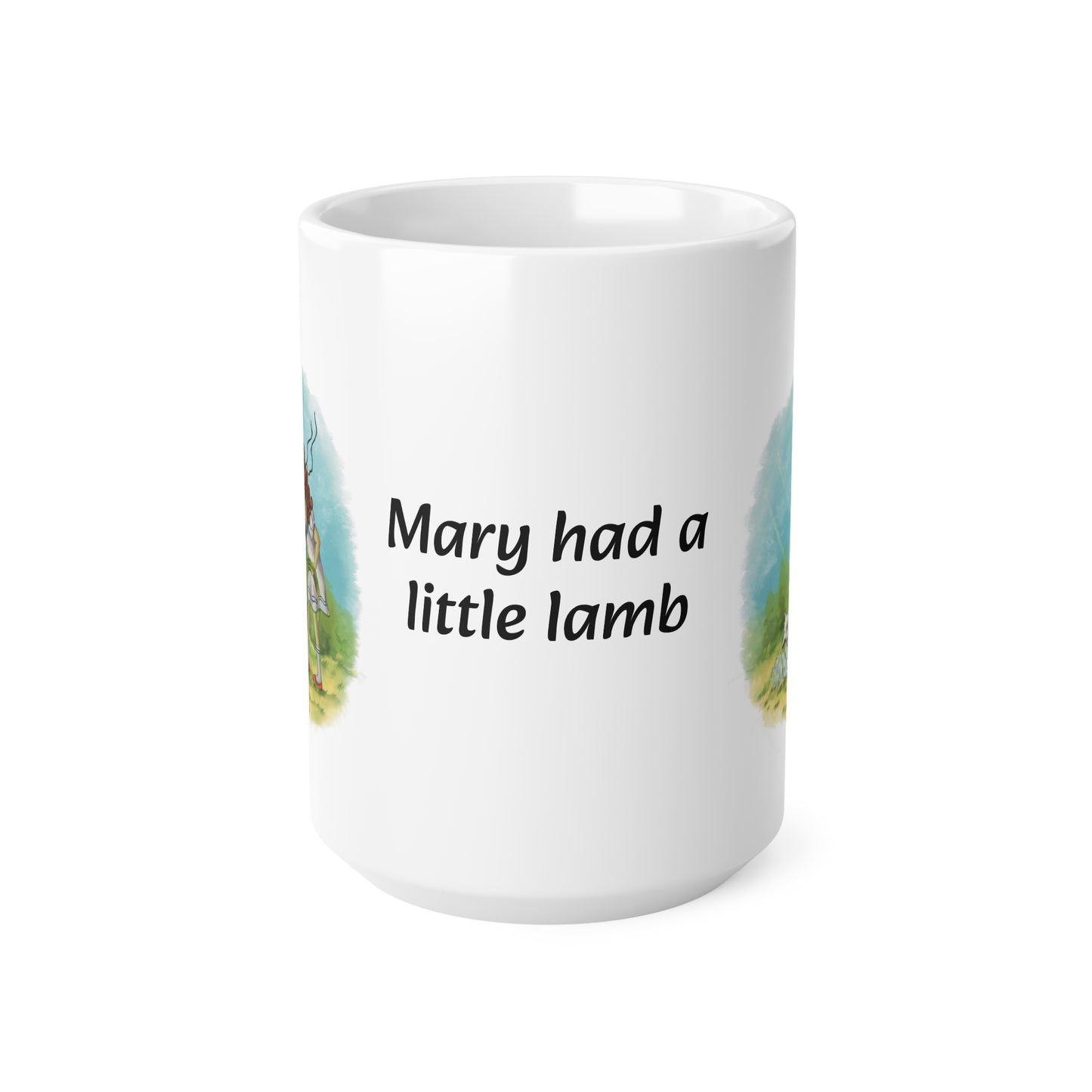 Mary Had A Little Lamb - (Feeding) Sleek and Polished Ceramic Coffee Mugs, 11oz, 15oz