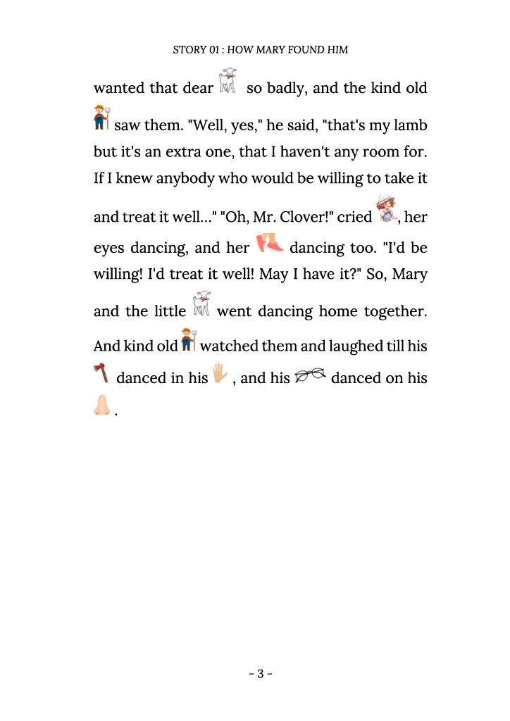 Mary's Little Lamb - A Picture Guessing Story for Little Children (Available on Amazon)