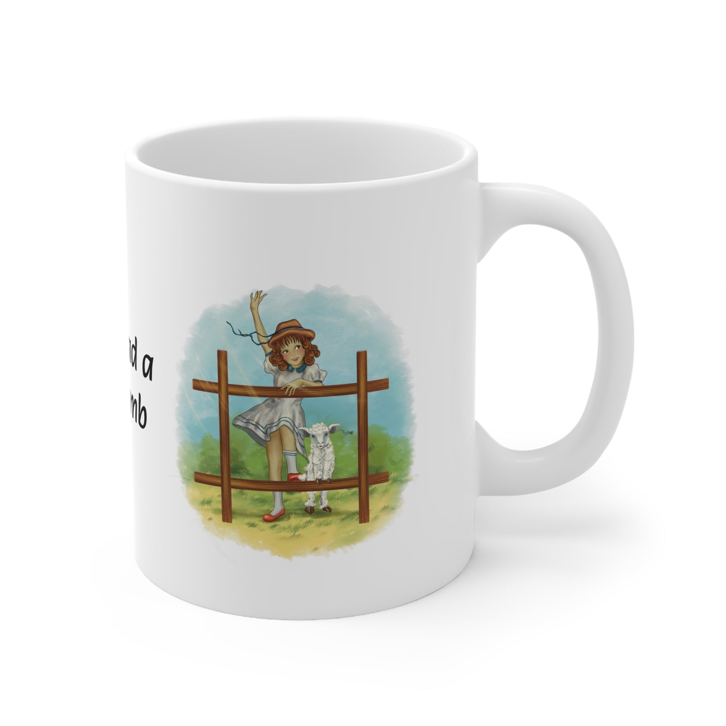 Mary Had A Little Lamb - (Jumping) Sleek and Polished Ceramic Coffee Mugs, 11oz, 15oz