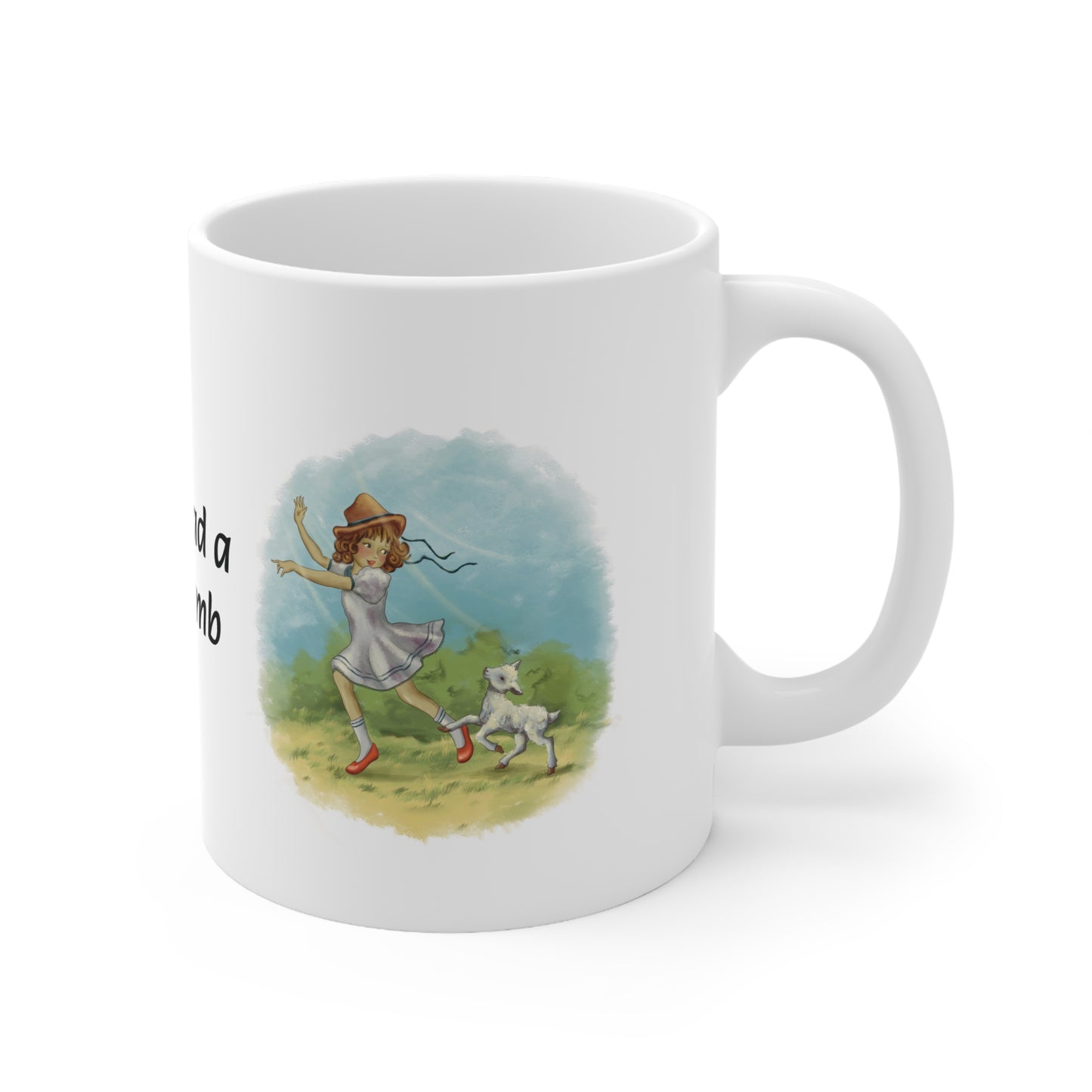 Mary Had A Little Lamb (Skipping) Sleek and Polished Ceramic Coffee Mugs, 11oz, 15oz