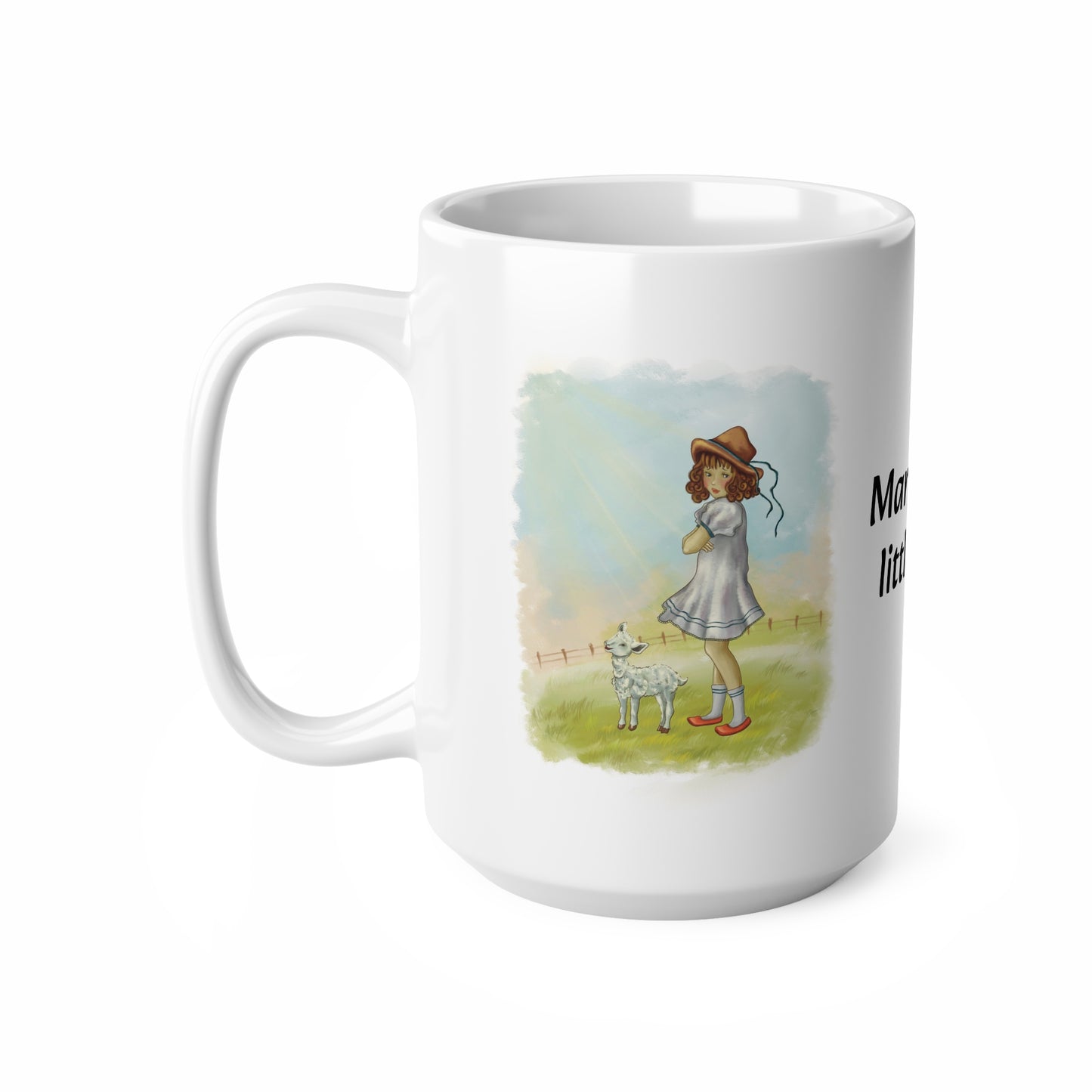 Mary Had A Little Lamb (Looking) Sleek and Polished Ceramic Coffee Mugs, 11oz, 15oz