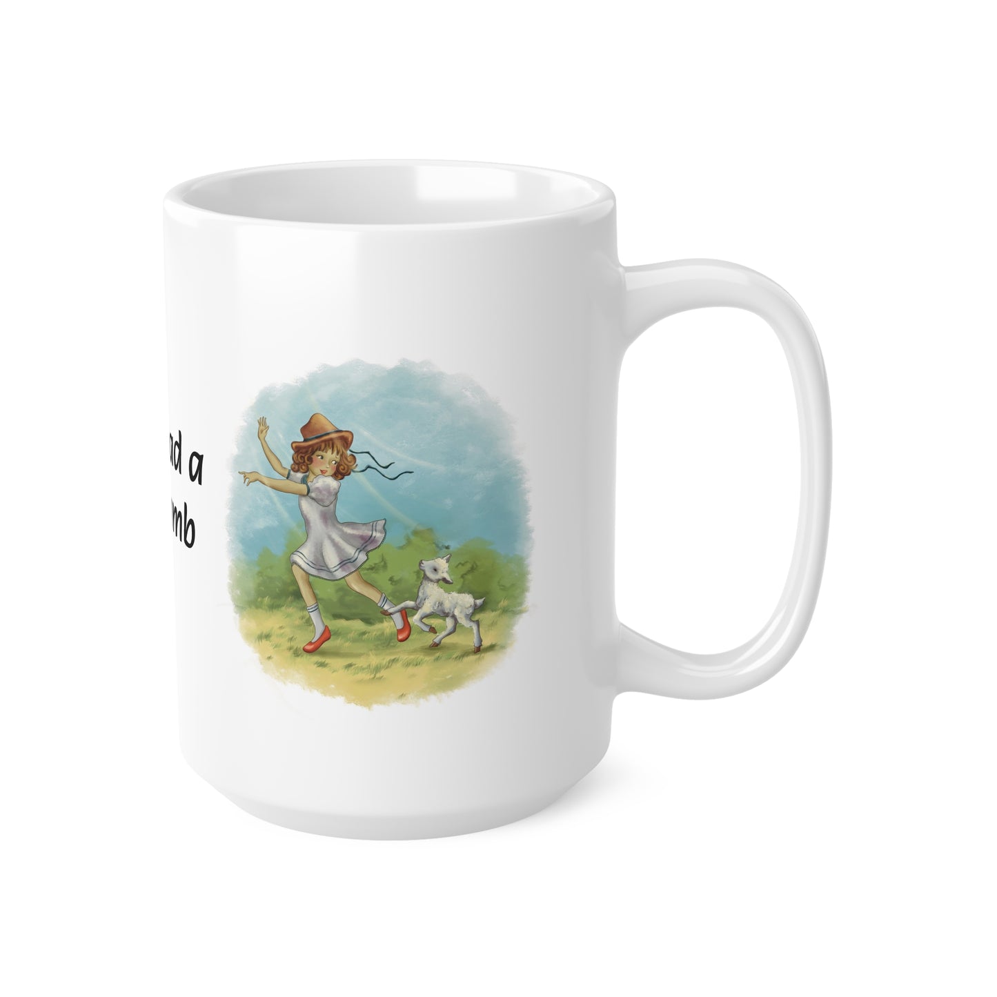 Mary Had A Little Lamb (Skipping) Sleek and Polished Ceramic Coffee Mugs, 11oz, 15oz