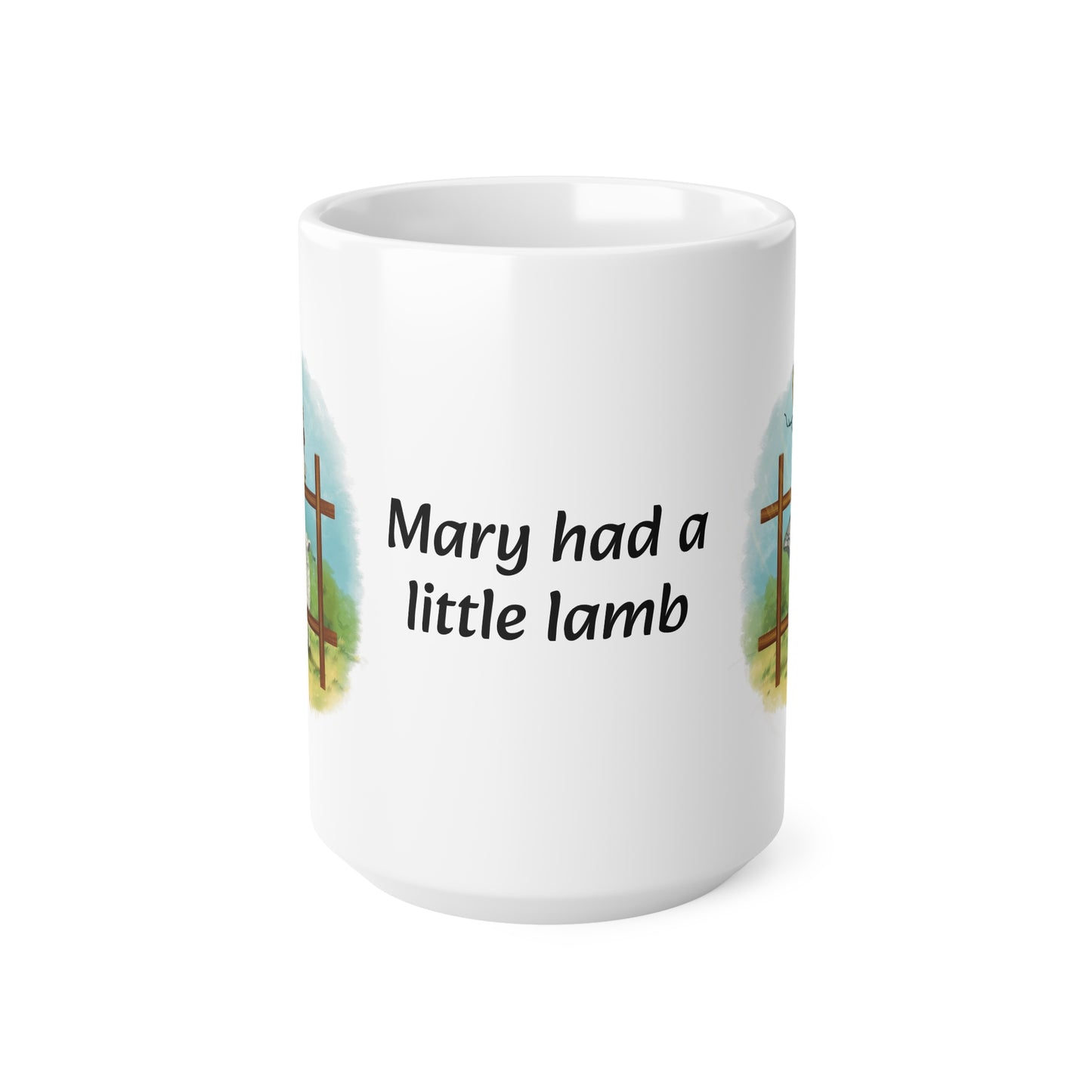 Mary Had A Little Lamb - (Jumping) Sleek and Polished Ceramic Coffee Mugs, 11oz, 15oz