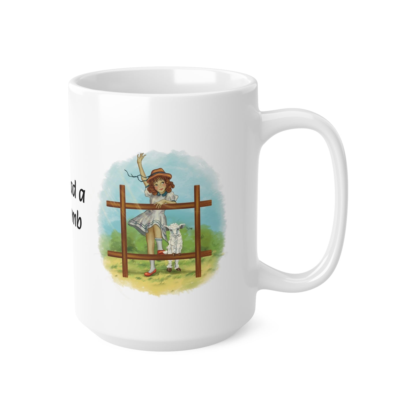 Mary Had A Little Lamb - (Jumping) Sleek and Polished Ceramic Coffee Mugs, 11oz, 15oz