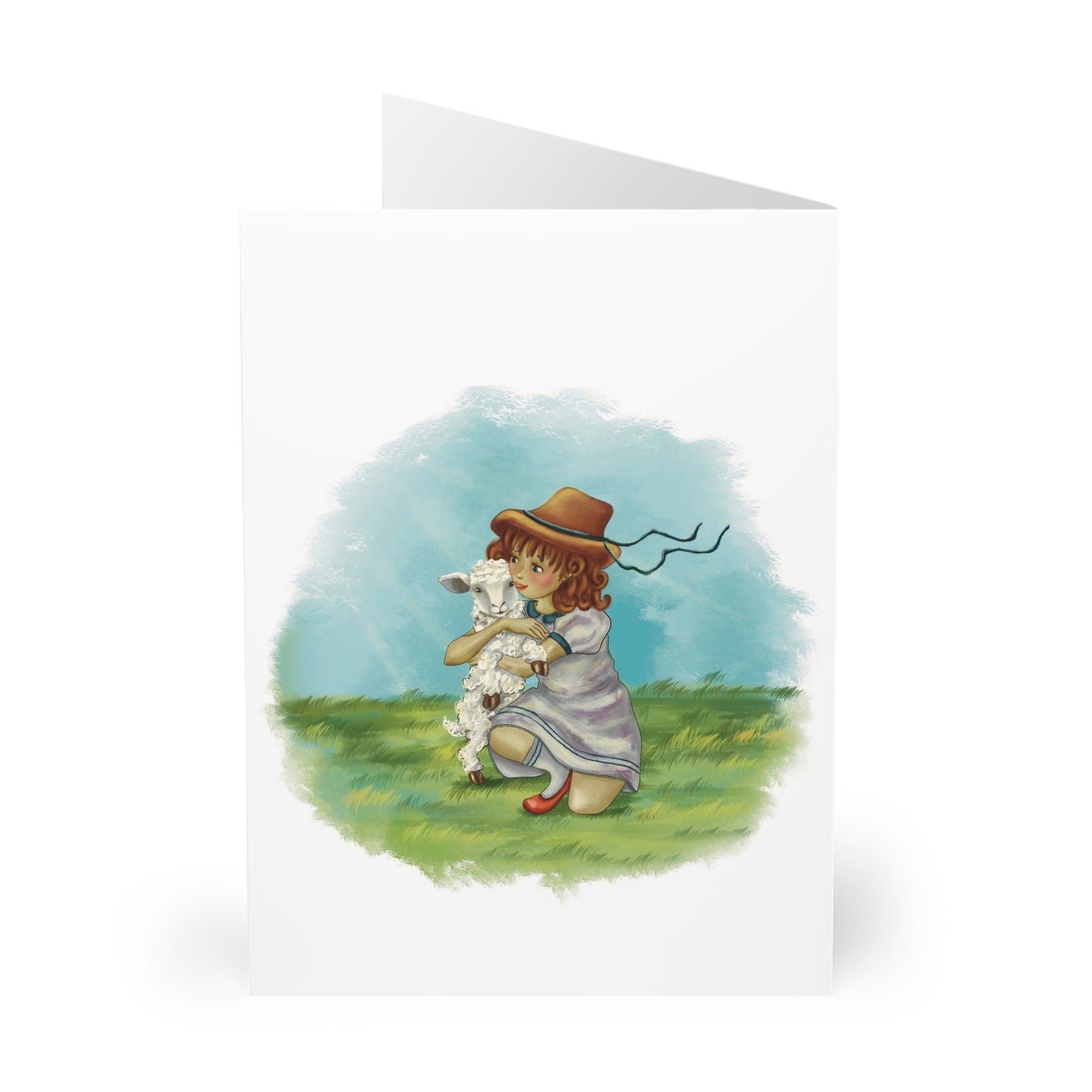 Mary's Little Lamb Greeting Cards (5 Pack)