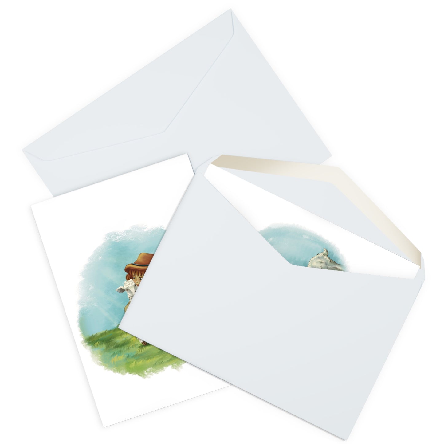 Mary's Little Lamb Greeting Cards (5 Pack)